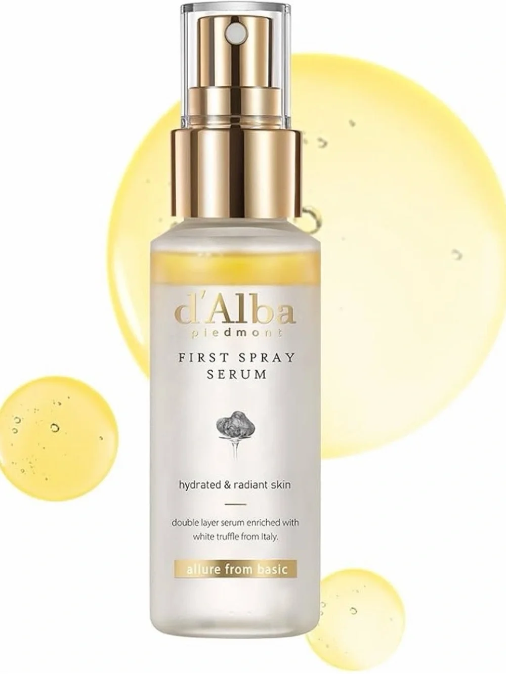 D'ALBA First Spray Serum w/ Italian White Truffle 3.38 oz (100mL) ~ NWOB